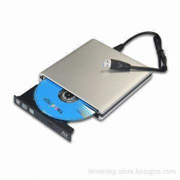 Portable Slim USB 3.0 External Blu-ray DVD RW Drive with Aluminum Alloy Case, Plug-and-play Function